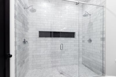 Minimalist Tile Pattern in Shower