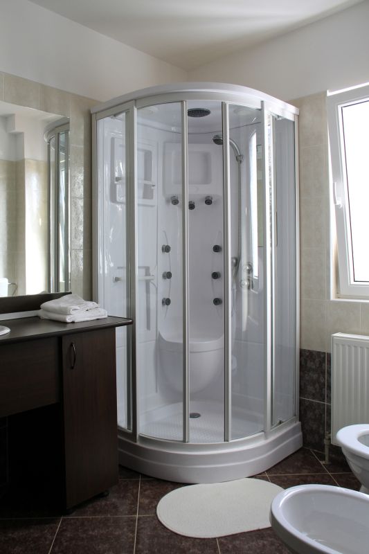 Small Bathroom Shower with Glass Doors